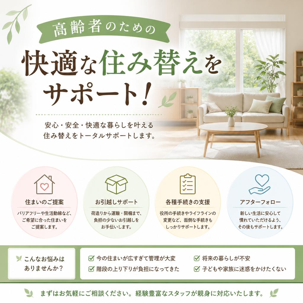 高齢者のための快適な住み替えをサポート！