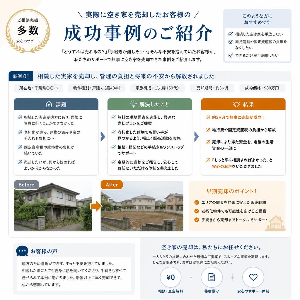 空き家売却の成功事例