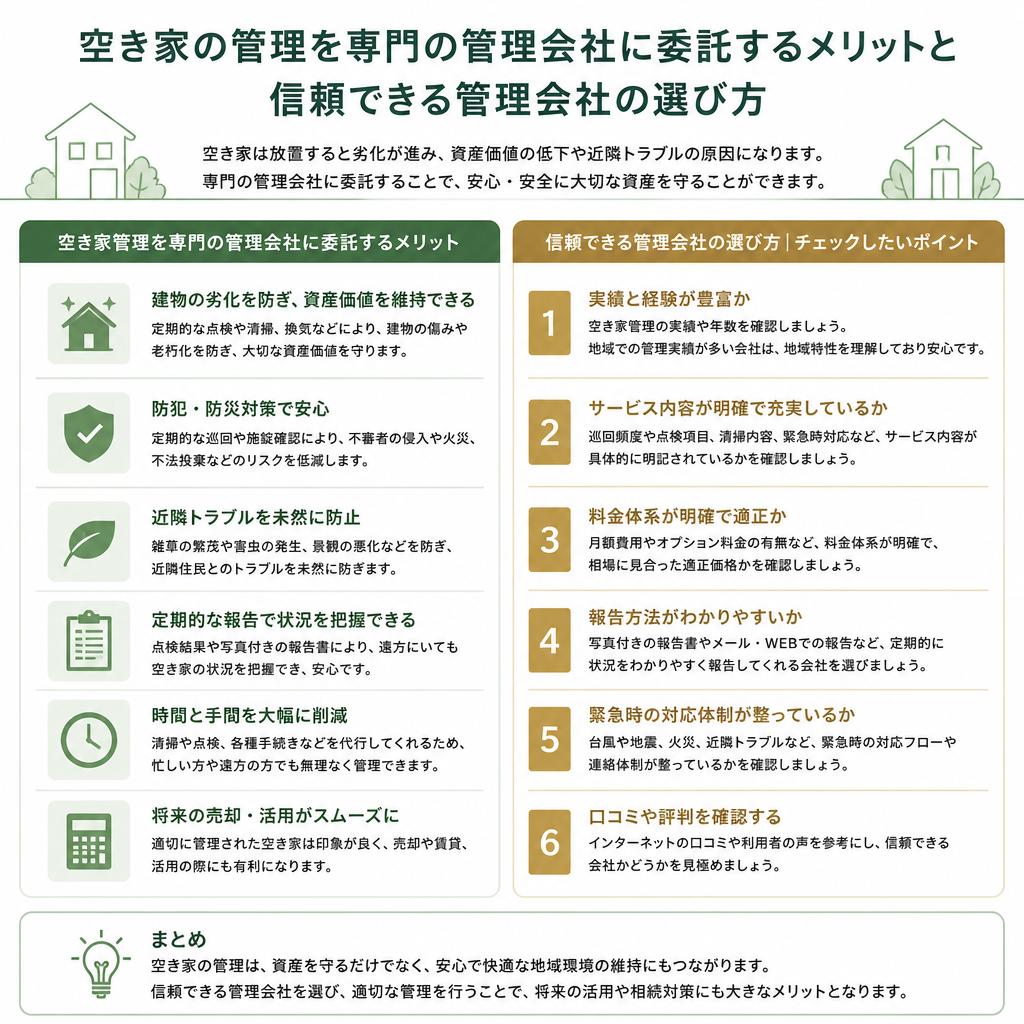 管理会社を活用した空き家の安定運用
