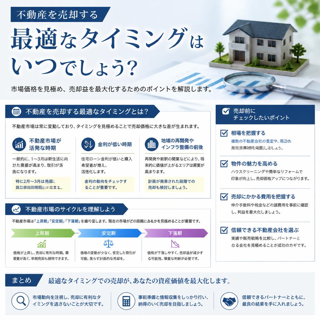 売却益を最大化するためのタイミングとは？