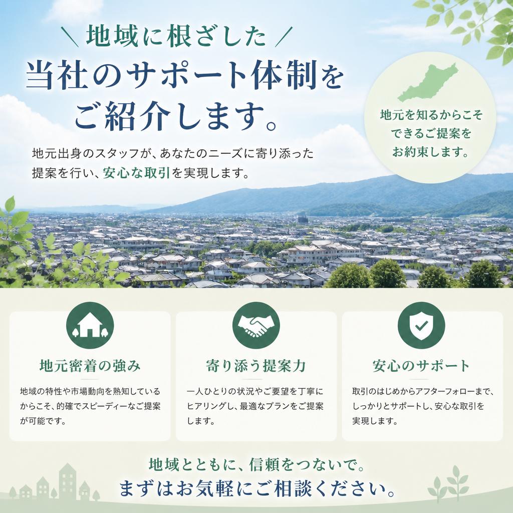 地域密着型のサポート体制