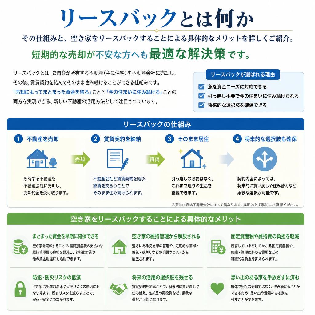 2. リースバックの仕組みとメリット