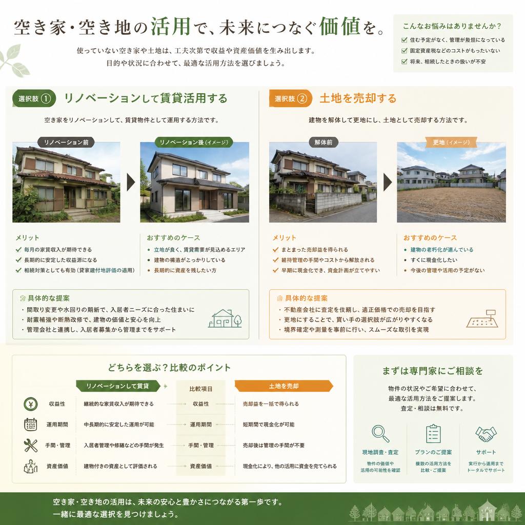 空き家の土地活用アイデア