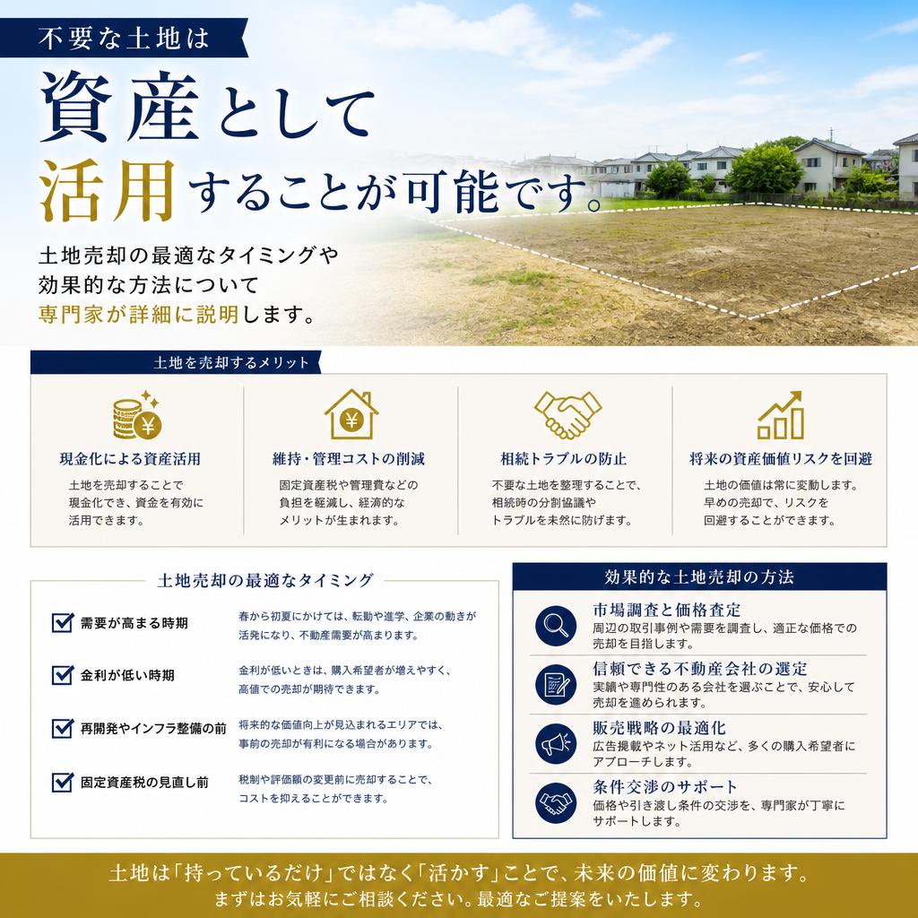 土地売却の最適なタイミングと方法