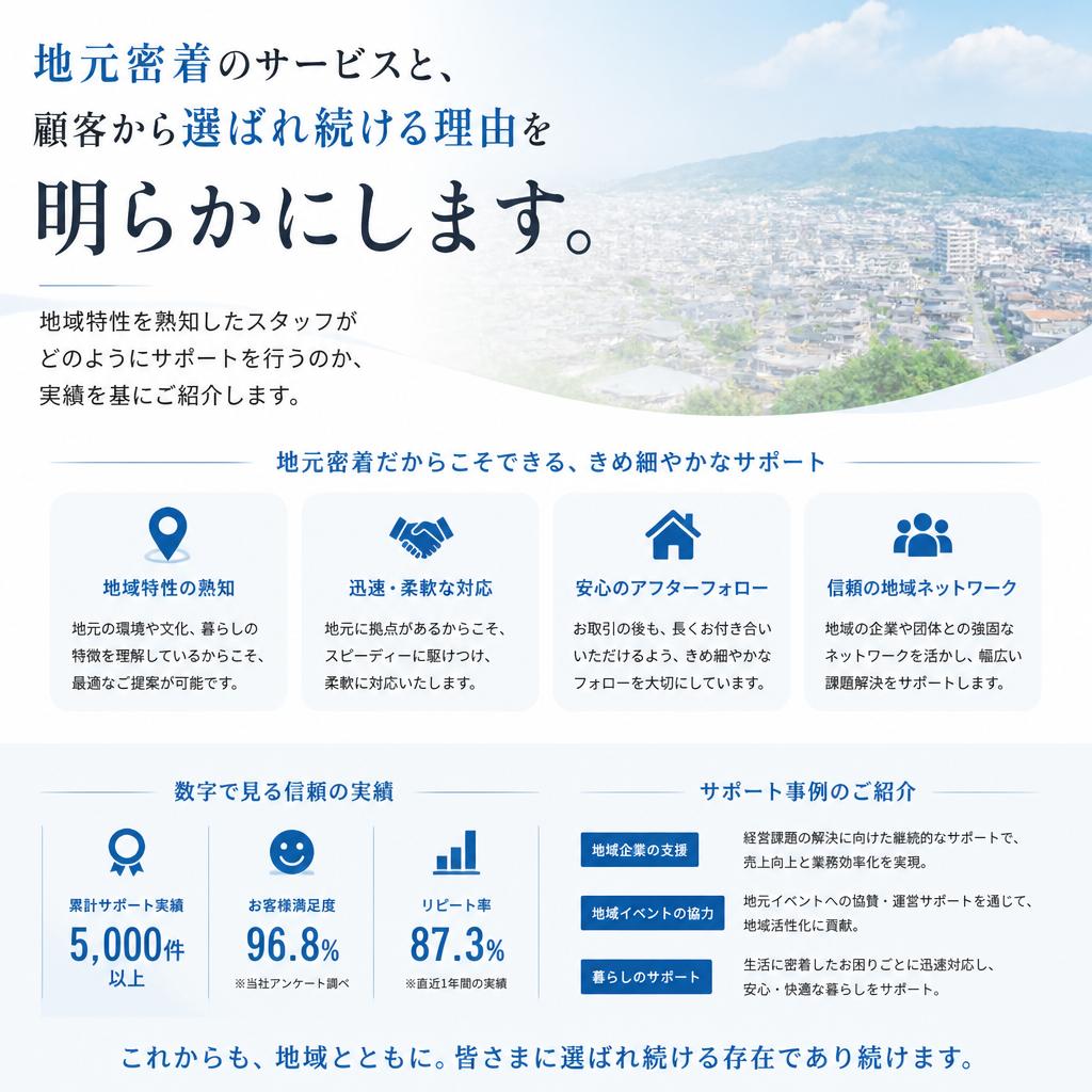 選ばれる理由とこのエリアの特性