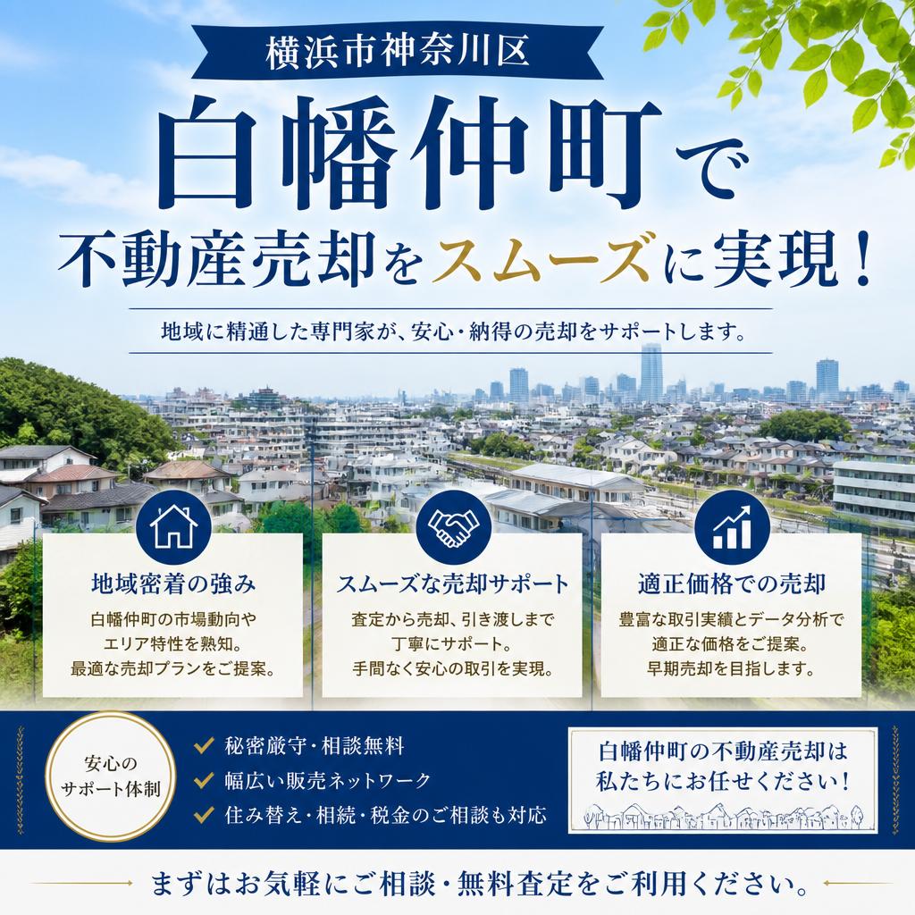 横浜市神奈川区白幡仲町で不動産売却をスムーズに実現！