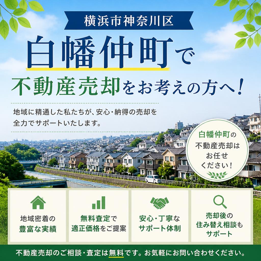 横浜市神奈川区白幡仲町で不動産売却をお考えの方へ！