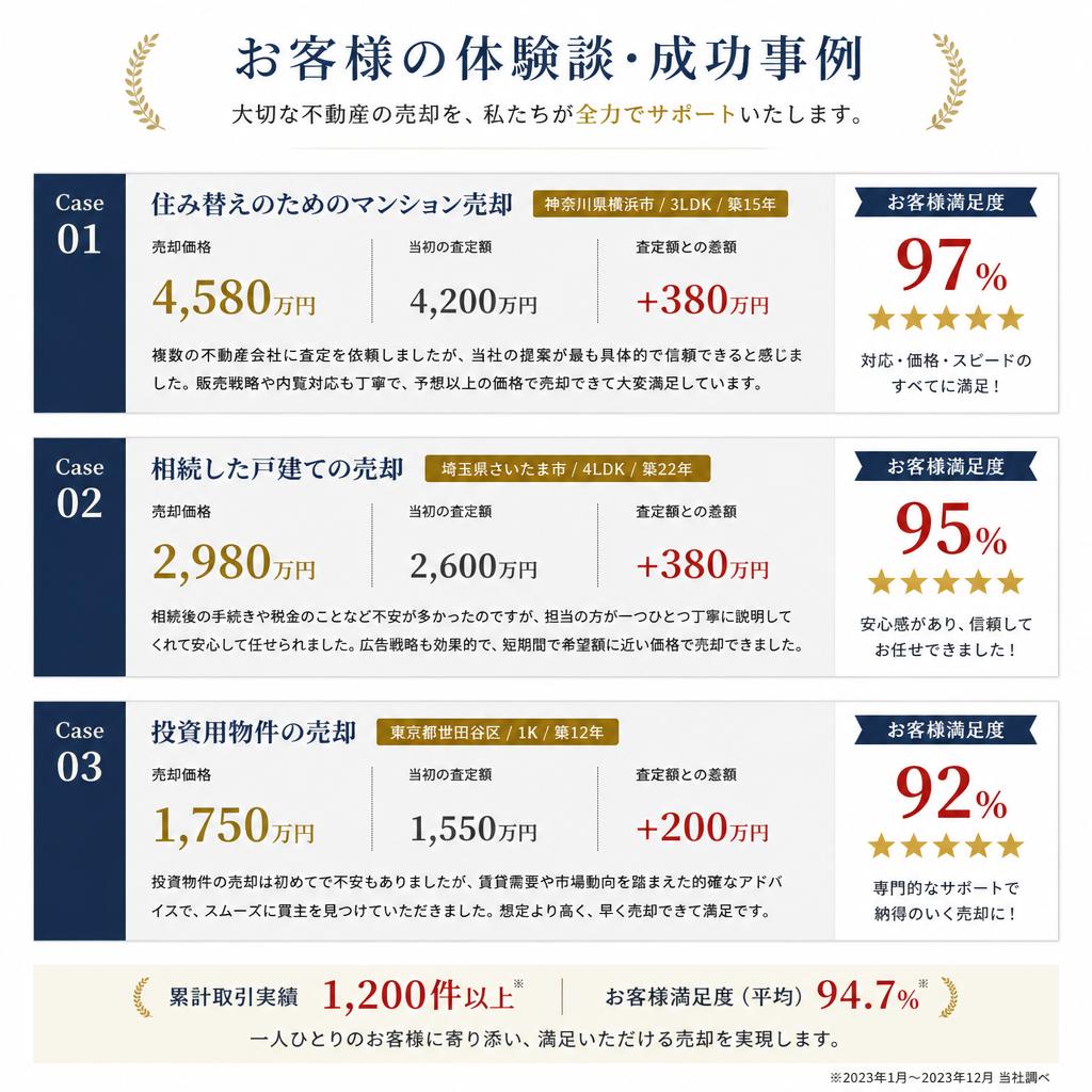 お客様の声と実績