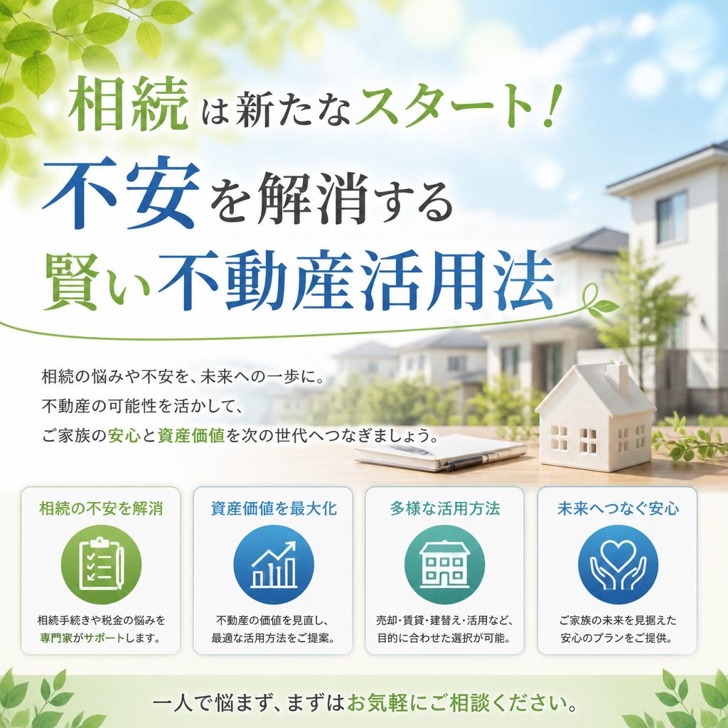 相続は新たなスタート！ 不安を解消する賢い不動産活用法
