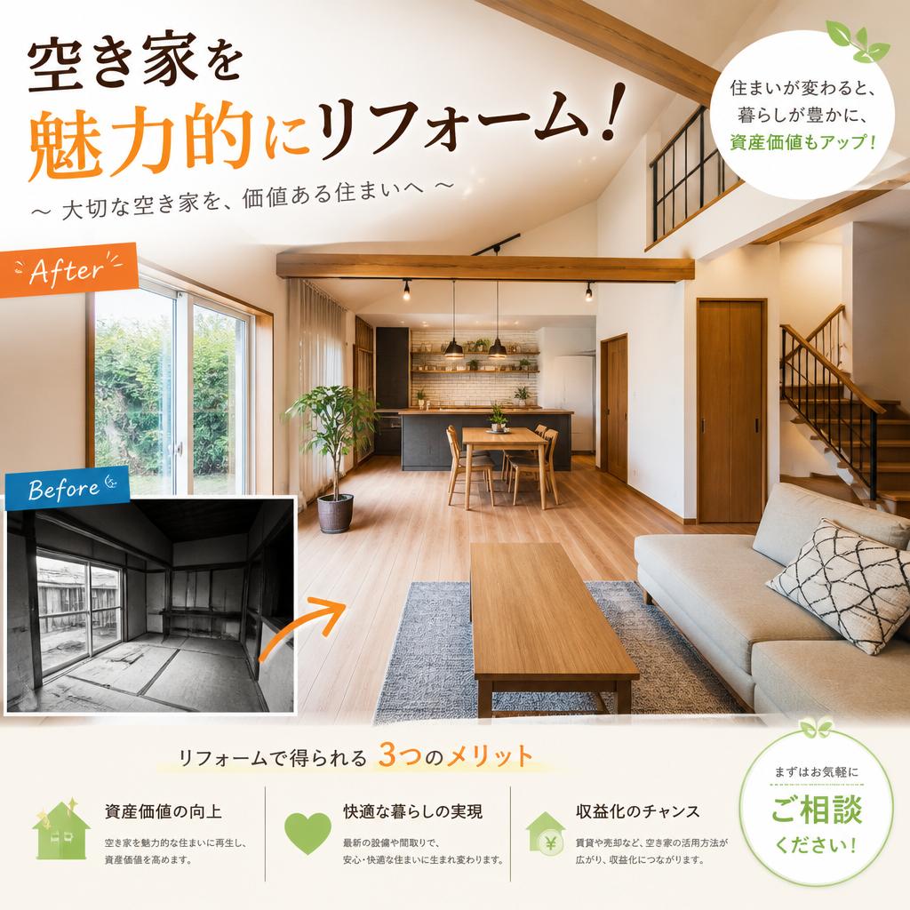空き家を魅力的にリフォーム！