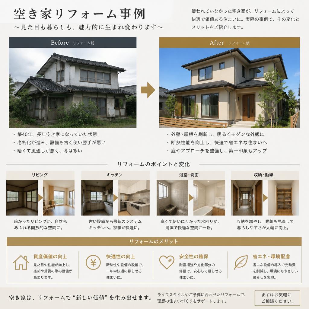 リフォームで空き家が生まれ変わる！